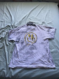 Pacsun mens melted smiley face t shirt