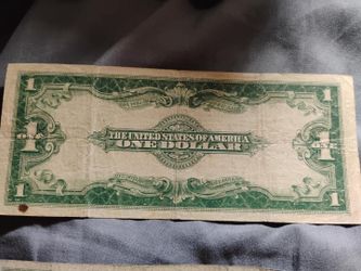 1923 one dollar, extra large dollar bill, silver certificate