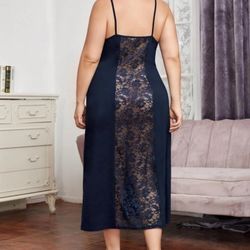 Size 1X Lace Back CAMI NIGHT DRESS 