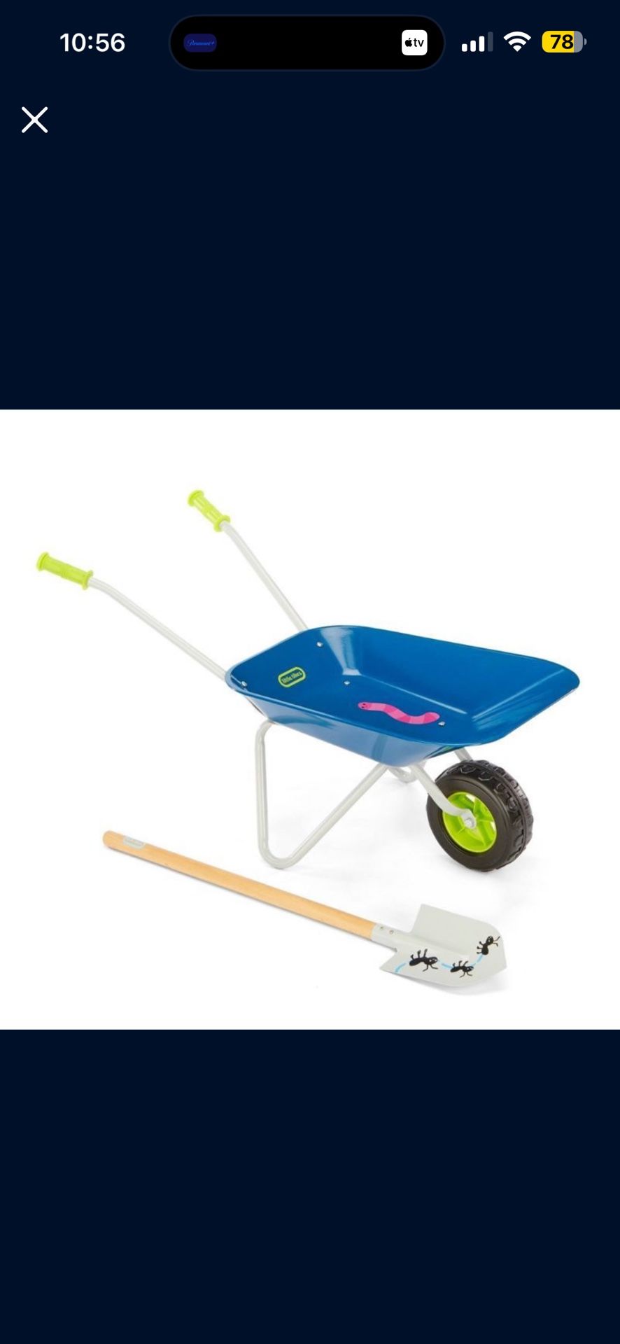 Brand New Little Tikes Growing Garden Lightweight & Durable Wheelbarrow & Shovel For Kids