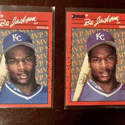 ***Rare!!! Donruss 90’ Bo Jackson-Double Error Baseball Card***