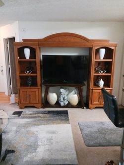 Entertainment Center With Overhead