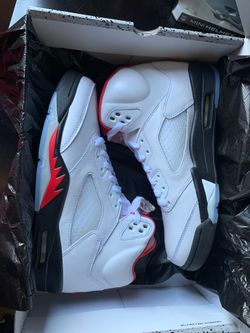 Jordan 5 retro “Fired Red Silver Tongue”