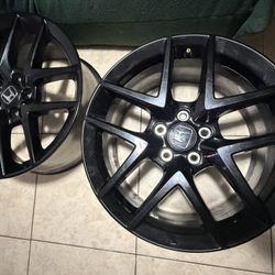 Honda civic 18x8 wheels black
