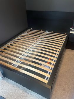 Ikea Full Size Malm Bed + Nightstand