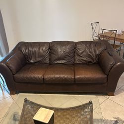 Brown Leather Couches 