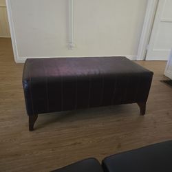  Leather Brown Bench Seat...For Sale