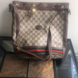 Gucci Vintage Supreme Monogram Large Bucket Bag