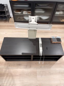 IKEA BESTÅ TV Stand with UPPLEVA Swivel TV Mount – Used