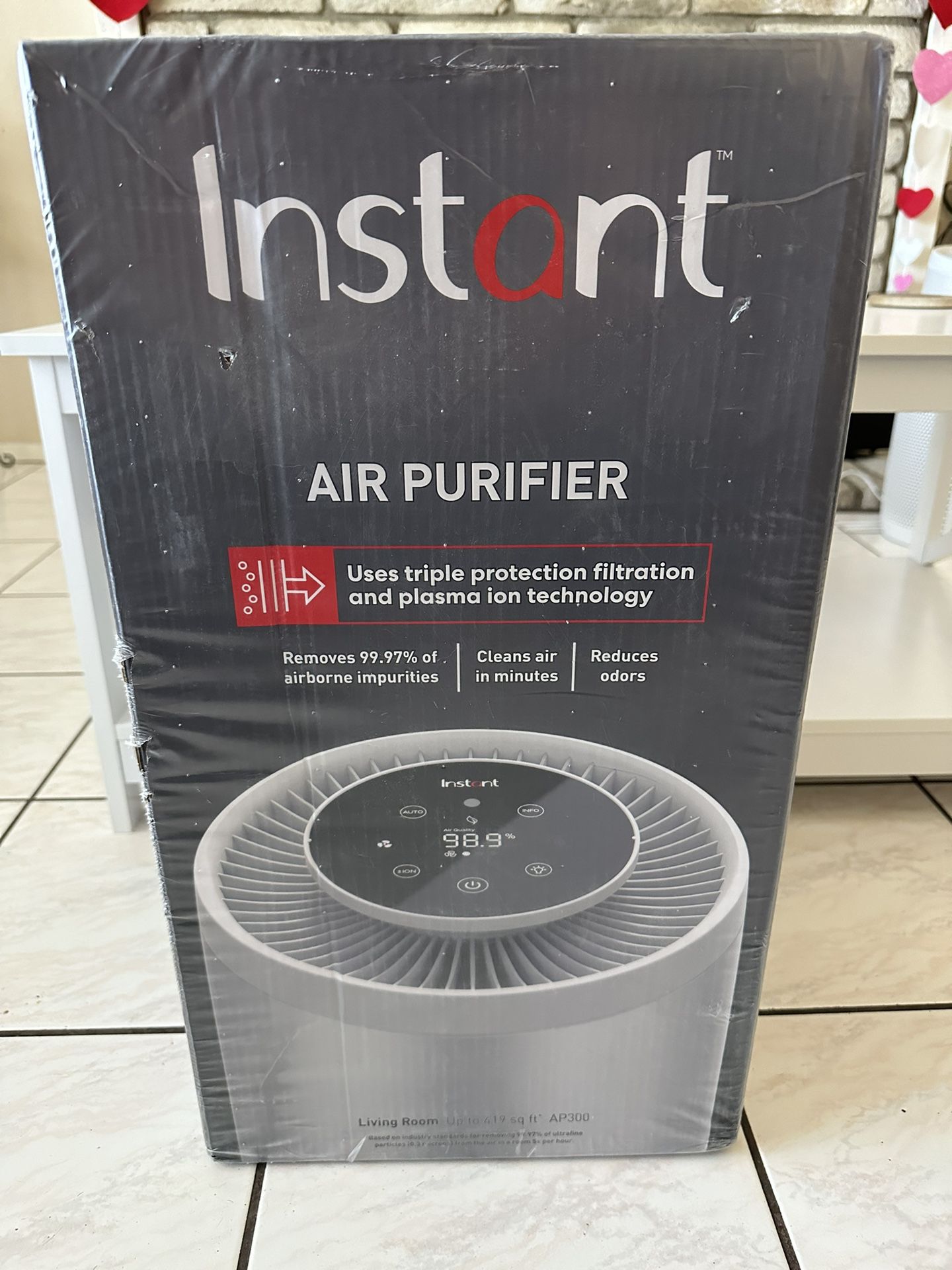 Instant Brand Air Purifier New AP300 Living Room Office Pearl Color
