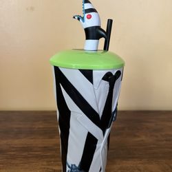 Beetlejuice Beetlejuice AMC Collectible Cup w/ Lid & Straw – Never Used