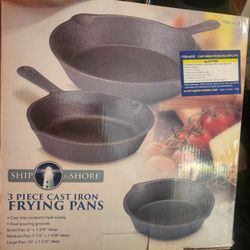 Cast Iron 3 Piece Pans