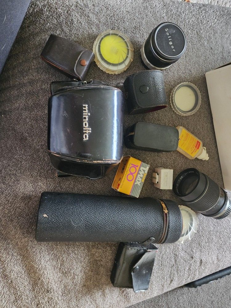 Minolta Camera And Extras