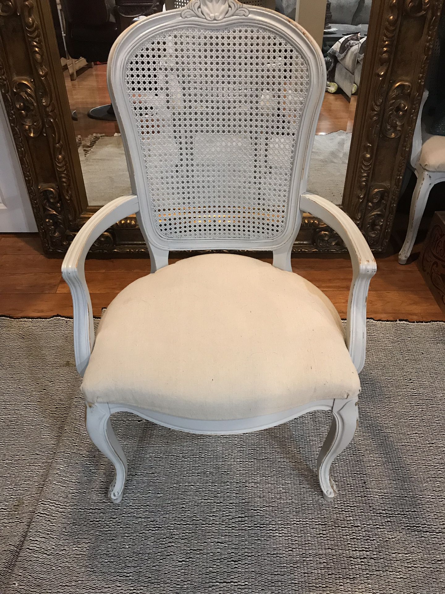 Set of 4 chairs and antique claw foot table