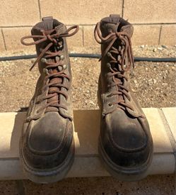Wolverine 8” loader steel moc toe boots
