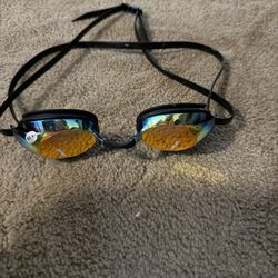 US Divers Adult Competition Express Goggles - Black w/Gold Mirror Lens