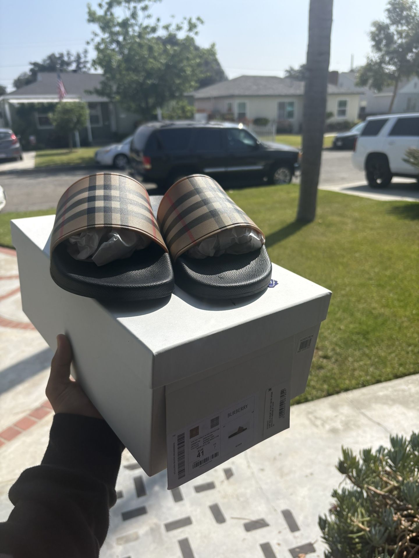 Real Burberry Slides