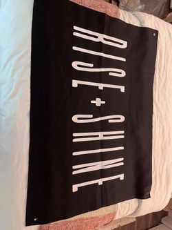 Rise + Shine Canvas Wall Banner