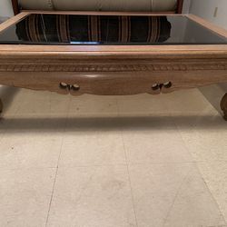 Unique Antiqued Finish Coffee table
