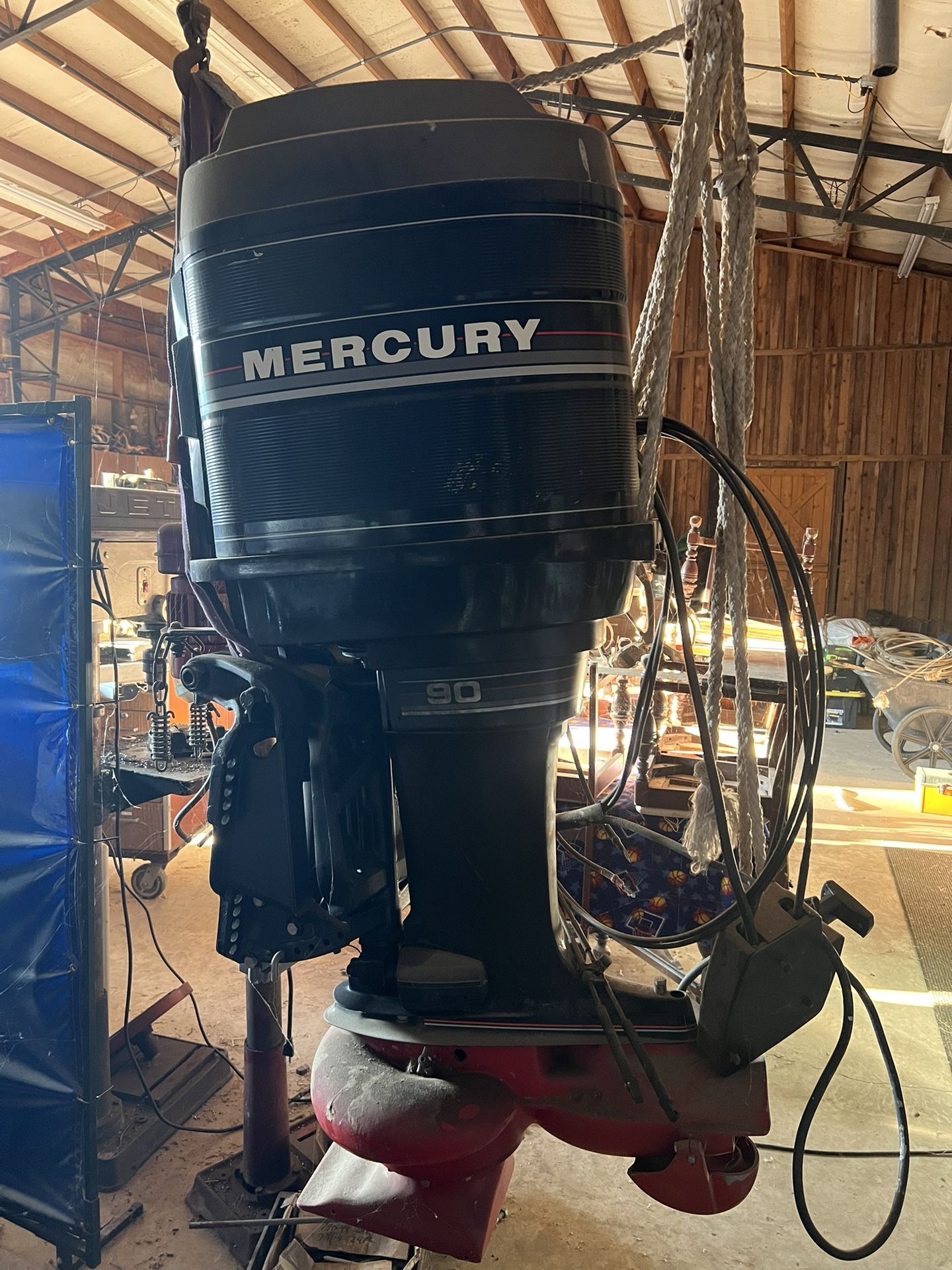 90 HP Mercury Outboard Motor w/Jet