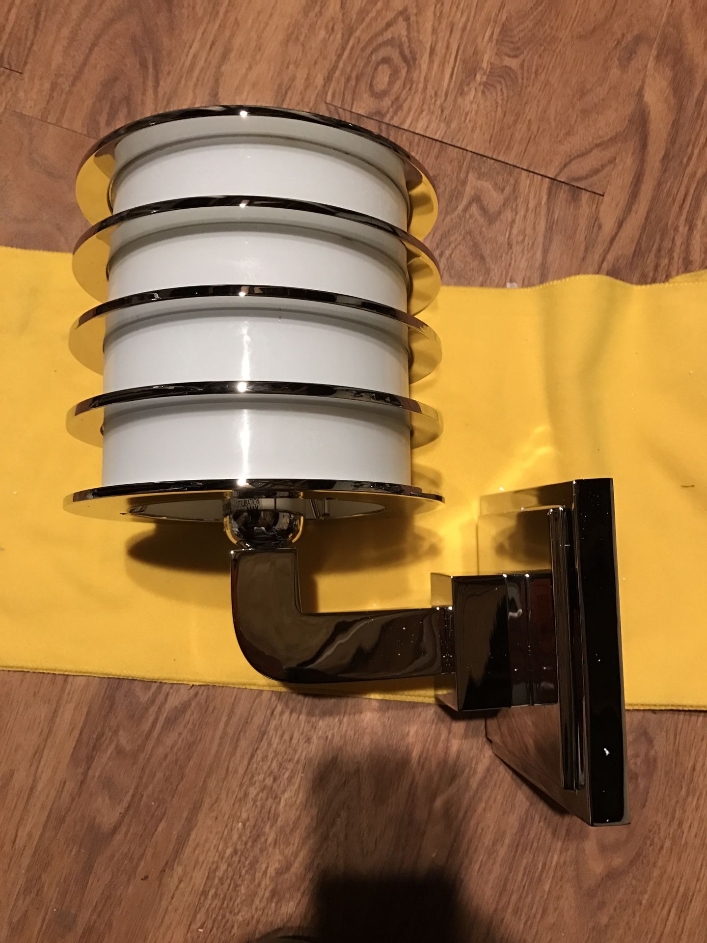 Brand New Solid polished Chrome Wall Light Fixture