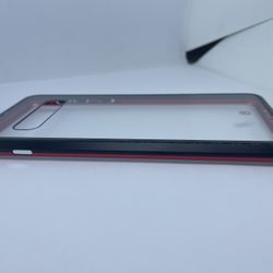 For Samsung Galaxy S10 Red / Clear Case Cover Protector Funda 