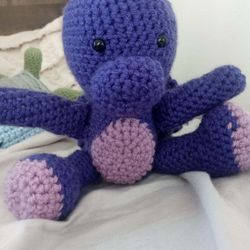 Purple Crochet Dragon 