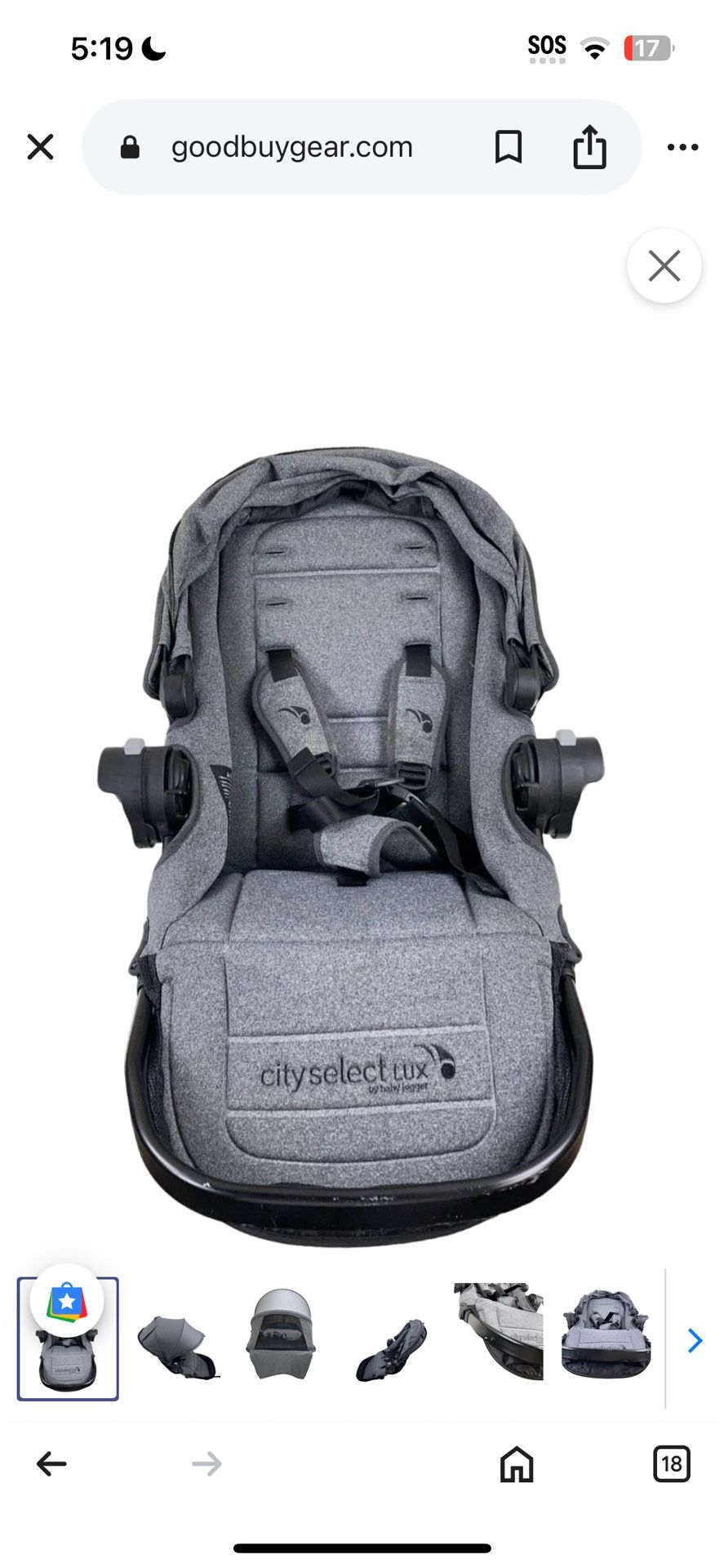 Home Baby Jogger City Select LUX Second Seat Kit