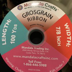 New Mandala 100 Yards Grosgrain Ribbon Leopard Print