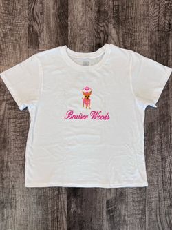 Legally Blonde Bruiser Woods Embroidered LARGE Pink & White Shirt NEW