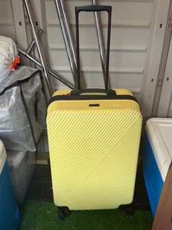 Yellow Hard Shell Spinner Luggage Suitcase