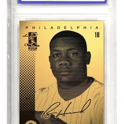2004 RYAN HOWARD Philadelphia Phillies 23K GOLD ROOKIE CARD - GRADED GEM-MINT 10