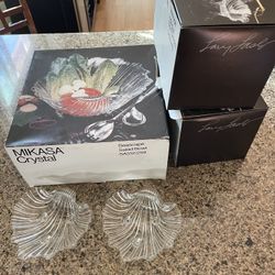 Mikasa Crystal Salad Set  9pc Never Used