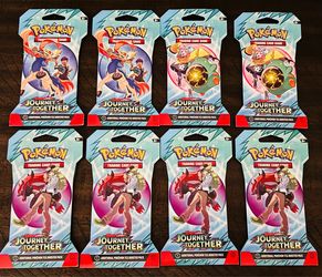 Lot of 8 - Pokémon TCG: Scarlet & Violet - Journey Together Sleeved Booster Packs