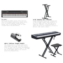Artesia Piano, Stand, Pedals, Bench