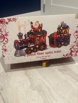 Vintage 2 piece fiberoptic Christmas train ..  brand new in the box $60
