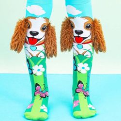 Girls Puppy Knee Socks 