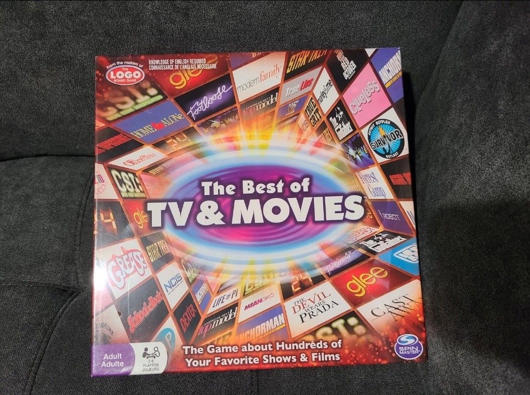 The Best of TV & Movies - Trivia Family Board Game - Spin Master, NEW, SEALED
