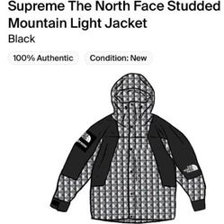 Supreme The North Face Studded Mountain Light Jacket Size Large