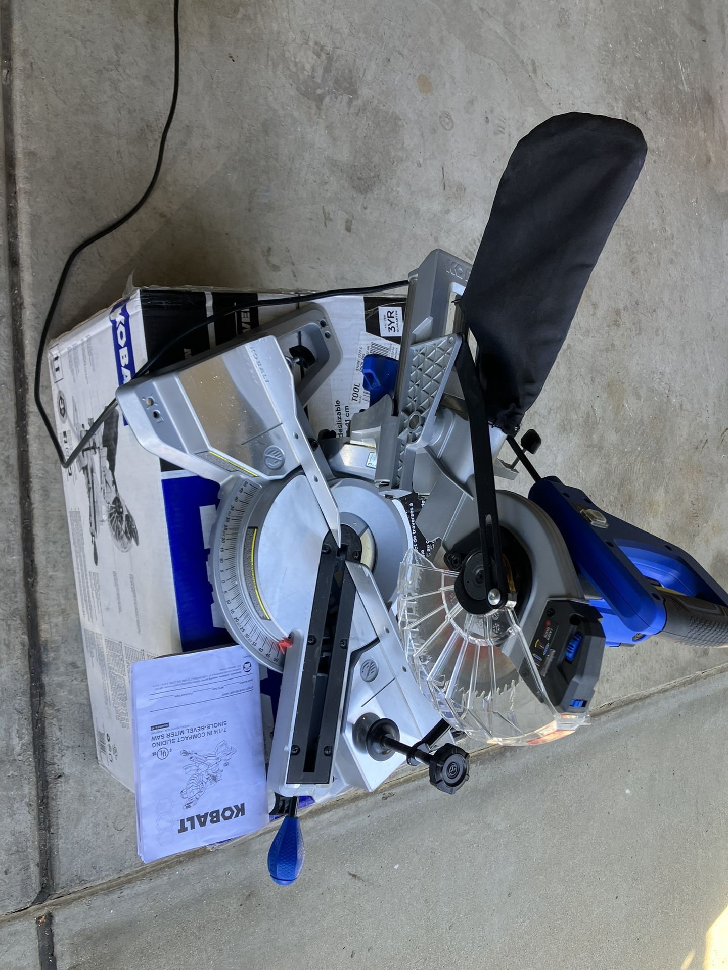 Kobalt 7-1/4 In Compact Sliding Miter Saw. Model 0857240  Like New. Used Once. Price Is Not Negotiable. 