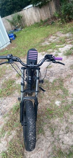 Fat Tire Cruiser Bike Black and Purple