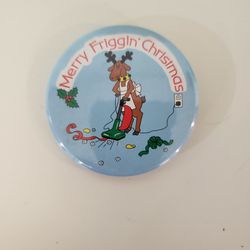 Merry Frigging Christmas Pinback Button 