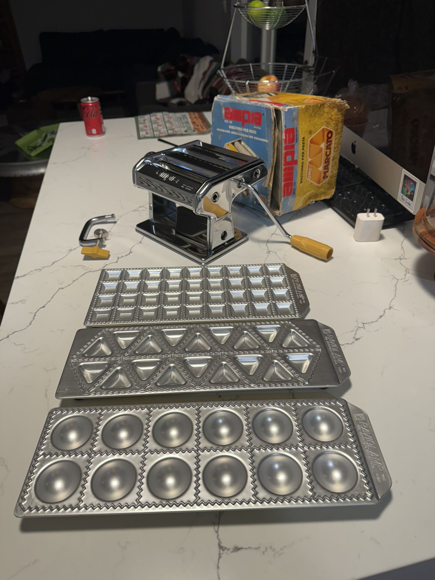 Vintage Pasta Maker And Ravioli Molds 