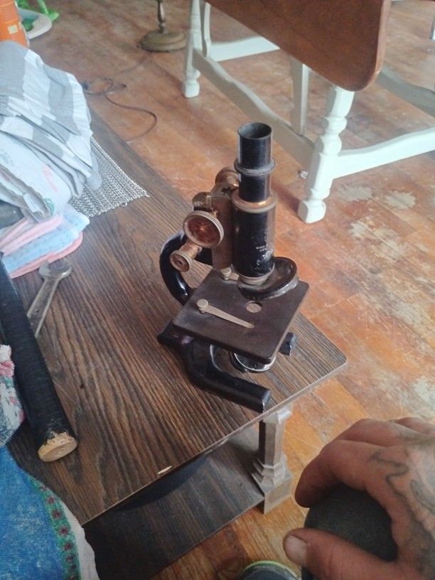 1912 Solid Brass Microscope Spencer Buffalo Usa
