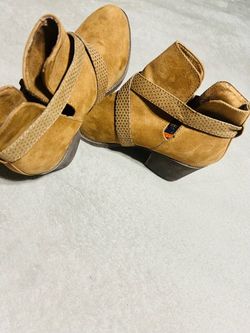Rocket dog Tan Suede Ankle Boots with Strap Detail