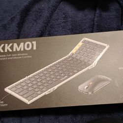 XKMO1 FOLDABLE FULL SIZE WIRELESS KEYBOARD AND MOUSE 