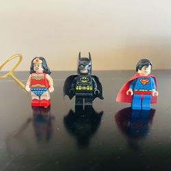 Lego Batman, Superman and Wonder Woman Mini figures