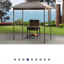 Sunjoy brown metal Rectangle grill gazebo exterior 5x8ftSunjoy brown metal Rectangle grill gazebo exterior 5x8ft 
New in box assembly required 
Item 8