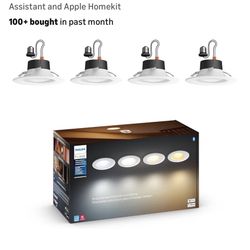4 Boxes With Remotes Philips Hue Smart Recessed Light - 4 Pack 