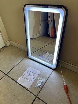 LED Bathroom Mirror 15” x 24” – Touch Sensor, Wall Mount (2 Available)